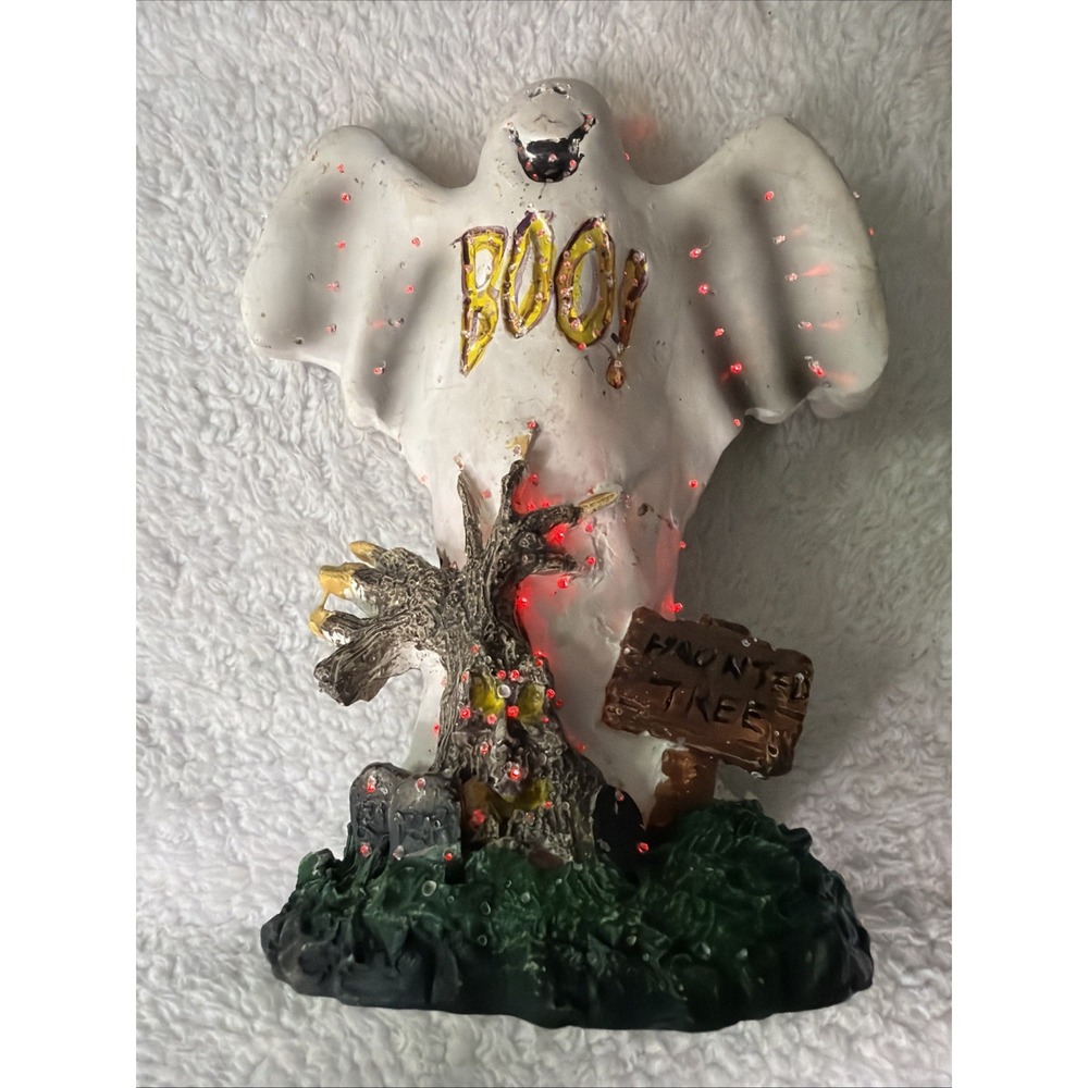Vintage Fiber Optic Halloween Ghost Decoration Battery Operated 2004 Works!